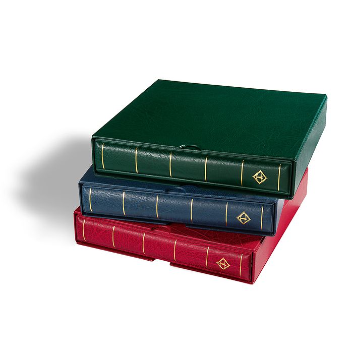 LIGHTHOUSE Springback Binder LUXUS DL, incl. slipcase, red