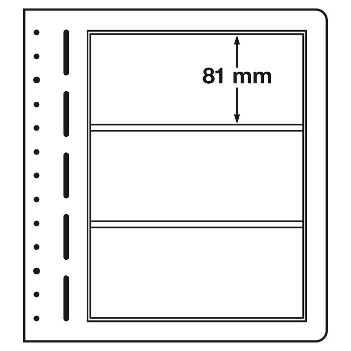 LIGHTHOUSE LB-Blank sheets, 3-way division, 190x 81 mm