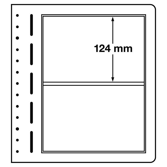 LIGHTHOUSE LB-Blank sheets, 2-way division, 190x124 mm