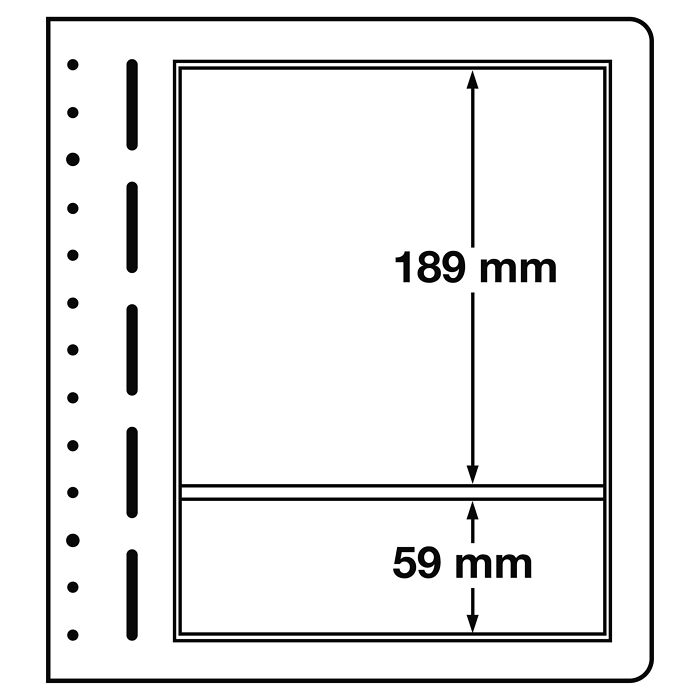 LIGHTHOUSE LB-Blank sheets, 2-way division, 190x189 mm, 190x59 mm