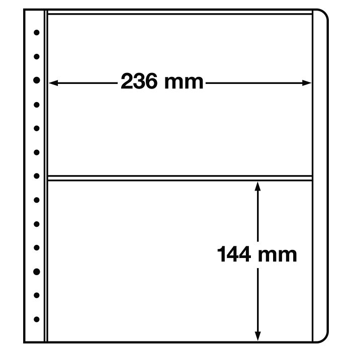 LIGHTHOUSE LB-Blank sheets, 2-way division, 236x144 mm