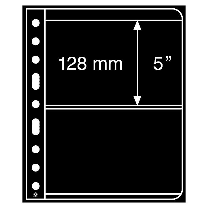 plastic pockets VARIO 2S, 2-way division, black film, 25 per pack