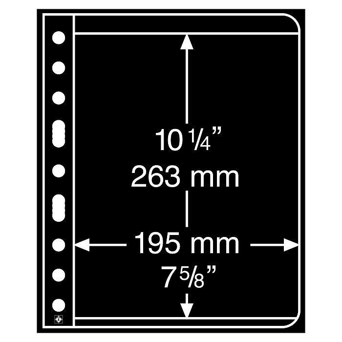 plastic pockets VARIO 1S, 1-way division, black film, 25 per pack