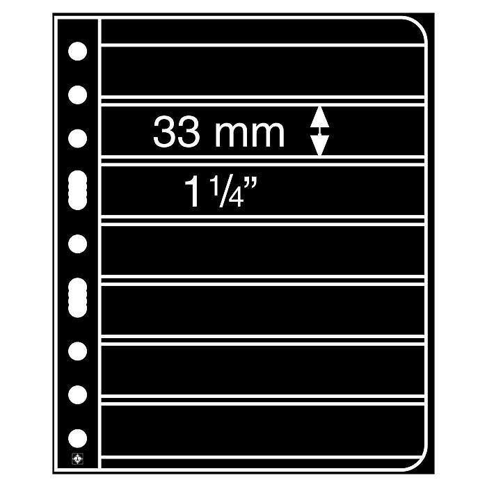 plastic pockets VARIO, 7-way division, black film, 25 per pack