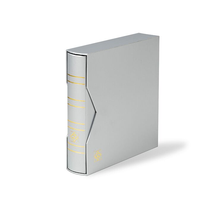 Ringbinder NUMIS, in classic design with slipcase, silver