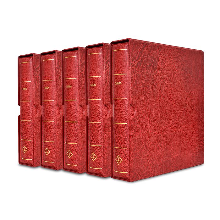 Lighthouse Preprinted Stamp Album Set Canada, Vol.1 to Vol.5 (1851-2022), red