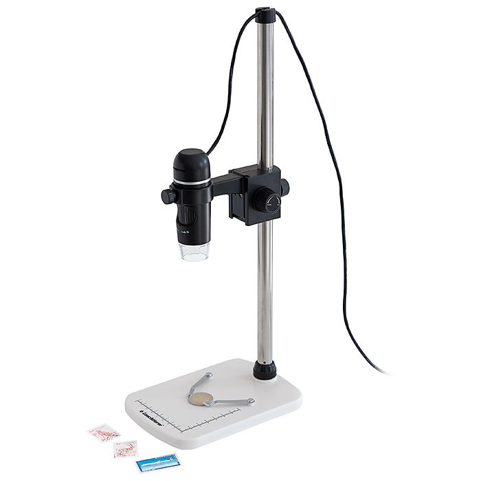 USB digital microscope DM6 incl. sturdy microscope stand at