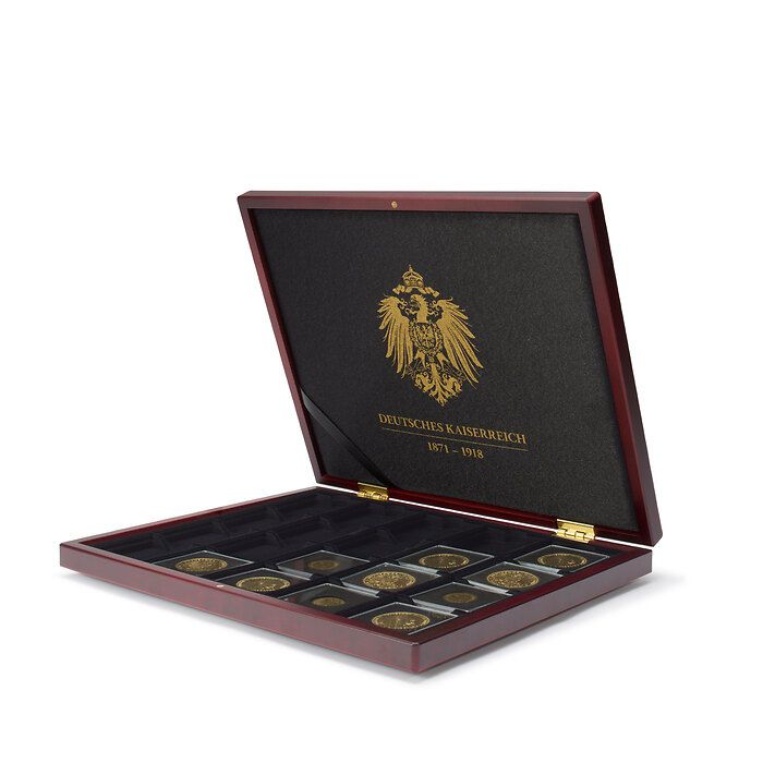 Presentation case VOLTERRA for 20 QUADRUM capsules „Deutsches Kaiserreich“