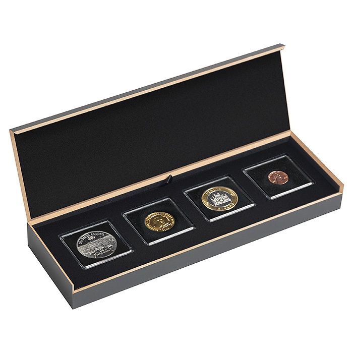 LUXOR coin case 4x QUADRUM coin capsule