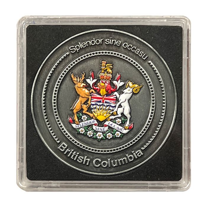 Limited Edition Collectors Coin for British Columbia in NOBILE coin box