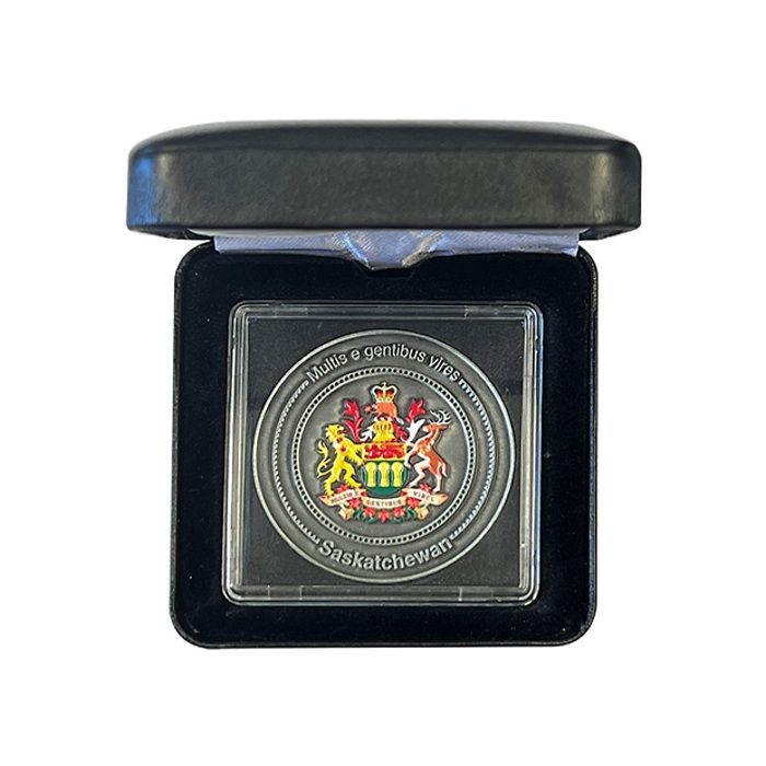 Limited Edition Collectors Coin for Saskatchewan in NOBILE coin box