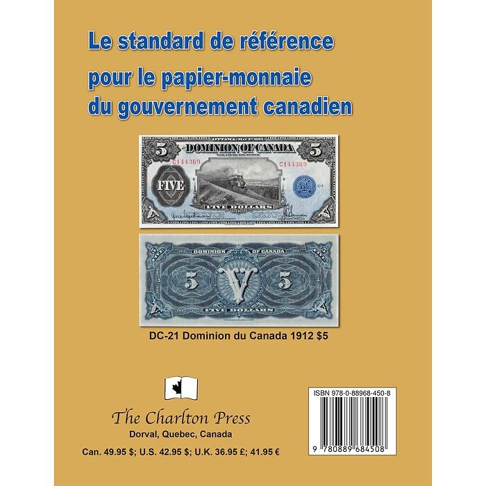 Catalogue Charlton standard Papier-monnaie du gouv. canadien, 36e édition 2025 – français